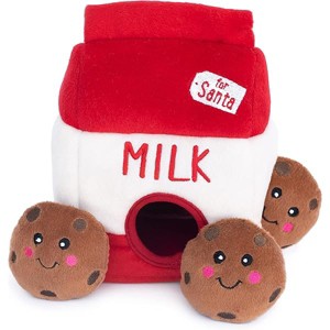 ZippyPaws Burrow- Interactive Dog & Puppy Toys for Boredom, Stimulating Pet Products to Keep Them Busy - Santa's Milk & Cookies - 1 of 1