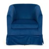 CAVINAS 27.36" Wide Accent Chair, 360-degree Swivel Chair, Velvet Wingback Chair, Living Room Chair Bedroom Chair Home Chair - 3 of 4