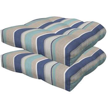Honeycomb Outdoor Contoured Tufted Seat Cushion (2-Pack)