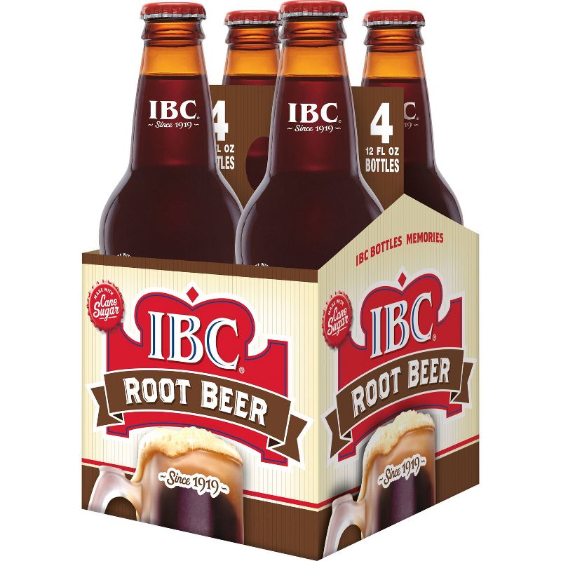 IBC Root Beer Soda Made with Sugar - 4pk/12 fl oz Glass bottles, 6 of 8