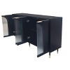 Kumasinova Modern Storage Cabinet with 4 Fluted Glass Doors,Accent Sideboard Buffet Cabinet with Adjustable Shelves for Living Room,Kitchen - 2 of 4