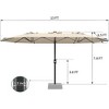 13ft Double-Sided Patio Umbrella, UV99% Protection, Fade-Resistant Outdoor Market Umbrella with Crank Handle, Alloy Steel Frame (No Base Included) - 2 of 4