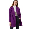 INSPIRE CHIC Women's Notched Lapel Double Breasted Raglan Sleeve Winter Coat - 4 of 4
