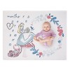 NoJo Disney Alice in Wonderland White, Pink, and Blue Cheshire Cat Super Soft Photo Op Milestone Baby Blanket - 2 of 4