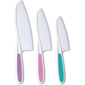 Tovla Jr. 3pc Nylon Kitchen Knife Set Pink - 1 of 4