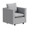 NicBex Couches for Living Room Single Sofa Chair Set of 2 Premium Fabric Upholstered Modern Comfortable Sofa Couch with Soft Breathable Seat, Grey - 3 of 4