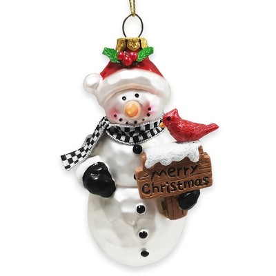 Frosty Neighborhood Snowman Glass Christmas Ornament, Delightful Holiday Decoration| OrnamentallyYou