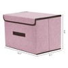 REGALWOVEN Collapsible Clothes Books Organizing Fabric Storage Bin with Lid and Handle 1Pc - 4 of 4