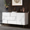FUFU&GAGA White Wooden 3-Drawer Chest of Drawers Dresser Storage Cabinet - 3 of 4