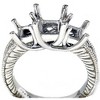 Pompeii3 1/5ct Diamond Princess Cut Hand Engraved Mounting 14K - 3 of 4