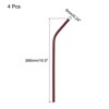 Unique Bargains Smooth Cocktail Coffee Juice Reusable Metal Straws 4 Pcs - 2 of 3