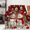 Lomsoe Flannel Christmas Snowman Throw Blanket - Soft and Warm, Multipurpose for Sofa, Bed, Travel, Office. - 2 of 4