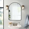 Lirago 36" x 24" Arched Hanging Bathroom Mirror with Black Scratch-Resistant Aluminum Alloy Frame - 4 of 4