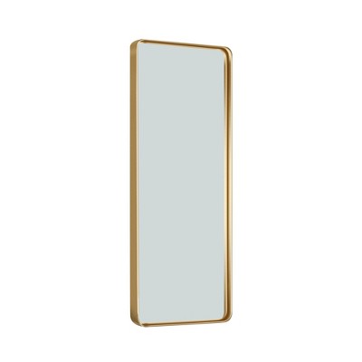 PexFix 71"x28" Aluminum alloy round corner rectangular full-length mirror with imitation gold plating