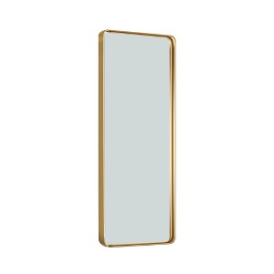 PexFix 71"x28" Aluminum alloy round corner rectangular full-length mirror with imitation gold plating - 1 of 4