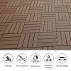 DOMETOUR Wood Plastic Composite Deck Tiles, 20pcs, 12x12in Light Coffee, DIY, Weatherproof, Indoor/Outdoor, Ideal for Patios, Balconies, Decks - 2 of 4