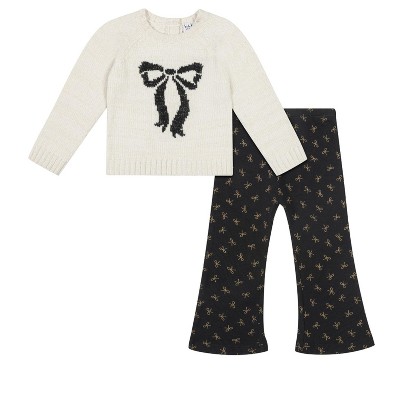 Nicole Miller Girls Rib Knit Sweater Set