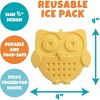 Bentology Kids Lunch Bag Set w Matching Water Bottle & Ice Pack- Pink Yellow Rainbow Owls- Tote, Stainless Steel Insulated Thermos, Hard Ice Pack - 2 of 4