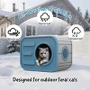 SEVOBAL Outdoor Cat House Cat Shelter Bed Mat Feral Cat Pet House Indoor Outdoor Weatherproof Insulated Easy Assembly, Blue, 20.8"*14.2"*15.9" - 3 of 4
