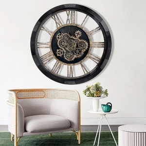 Ruso Weights Real Moving Gears Decorative Wall Clock - 1 of 4