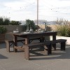Taylor & Logan 7'x40" Ingles Rectangular Dining Table Red: Solid Pine, Foldable Legs, Seats 8 - 4 of 4
