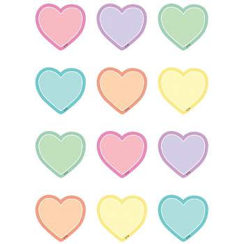 Teacher Created Resources® Pastel Pop Hearts Mini Accents, 36 Per Pack, 6 Packs