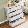 WOWLIVE 9 Dresser, Chest of Drawers with Wide 39'', Easy-Pull Fabric & Wood Dressers with Top - 3 of 4