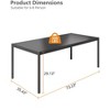 Aluminum Outdoor Metal Table for 6-8 Person, Patio Dining Tables with Rectangular Non-Slip Stripe for Outiside Backyards, Porches, Gardens, Poolside - 3 of 4