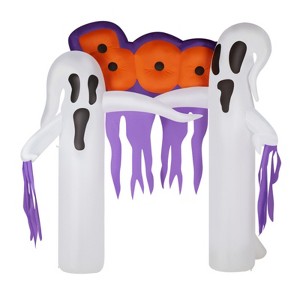 SEVOBAL 9.8ft Halloween Inflatable Ghost Decor Halloween Giant Ghost Set Quick-Inflate Durable Waterproof Patio Porch Atmosphere, White, 27"*35"*16" - 1 of 4