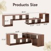 TiramisuBest 2-Piece Cube TV Stand, Free Combination L-Shaped Media Console with Open Storage Shelves for Living Room, Acacia Wood - 3 of 4