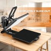 HOMDOX Heat Press 15" × 15" Digital Heat Up Fast & Even Pro Pull Out Lower Platen Slide Out Heat Transfer Sublimation mashine Black - 4 of 4