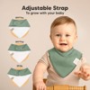 8pk Organic Baby Bandana Bibs, Baby Drool Bibs for Baby Boy, Girl, Baby Bibs for Infant, Newborn - 3 of 4