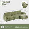 Karl Home |120 in. W Pillow Top Arm Double-layer Cushion Chenille Sofa in Brown With Ottoman - 2 of 4