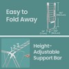 Free-Standing Metal Clothes Drying Rack with Sock Clips Foldable Laundry Drying Rack Space-Saving Design Clothes Dryer - 4 of 4