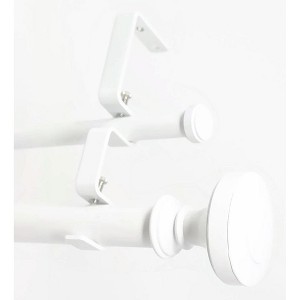 Urbanest Semplice Manhattan 1-inch 5-8 inch Double Drapery Curtain Window Rod Set - 1 of 4