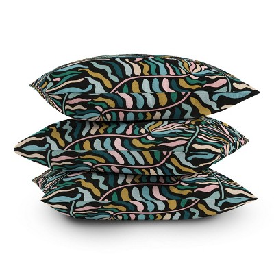Evamatise Multicolor Polyester Outdoor Throw Pillow 18" x 18"