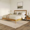 King Size Wood Platform Bed with Headboard for Bedroom - 3 of 4