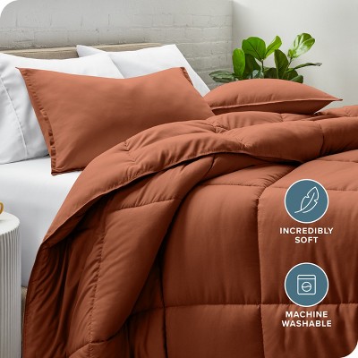 Terracotta Queen Down Alternative Microfiber Comforter Set