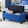 NicBex Modern 47.4" Velvet Storage Bench with Rivet Design for Bedroom and Entryway - 3 of 4
