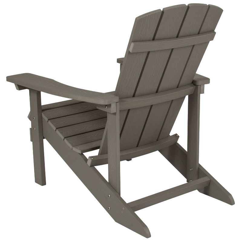 Flash Furniture Charlestown Commercial All-Weather Poly Resin Wood Adirondack Chair, 5 of 18