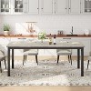 Rectangle Dining Table with Wooden Surface and Metal Legs, Ideal as Kitchen Table, Conference Table, or Writing Desk for Dining Room and Living Room - 4 of 4