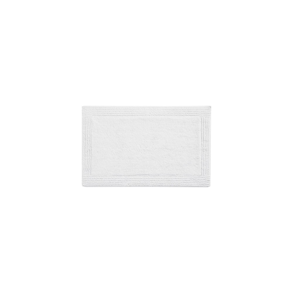 21inx34in Splendor Cotton Tufted Reversible Bath Rug White