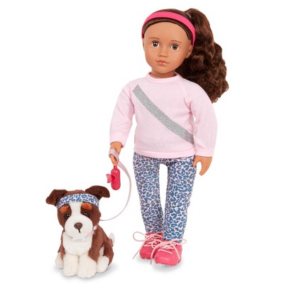 Our Generation Natalia &#38; Nillie 18&#34; Doll &#38; Pet Training Set