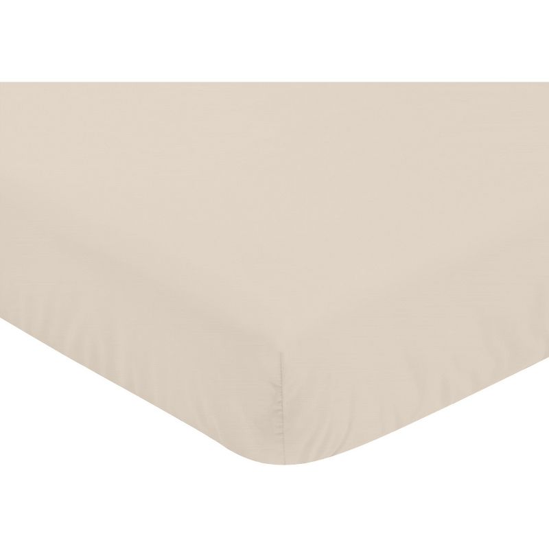 Sweet Jojo Designs Gender Neutral Baby Fitted Crib Sheet Desert Sun Collection Solid Taupe, 3 of 7
