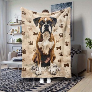 Boxer Dog Blanket, Soft Polyester, Ideal for Home, Office Decor or Christmas Gift for Small to Large Breeds. - 1 of 4