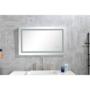 Sapphtopaz Rectangle Bathroom Mirror, Vanity Mirror with Aluminum Frame, Anti-Fog Wall Mirrors for Bathroom, Over Sink, Bedroom - 1 of 4