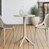 WestinTrends Playa 23.5" Outdoor Polypropylene Resin Round Patio Bistro Dining Table for 2 - 2 of 4