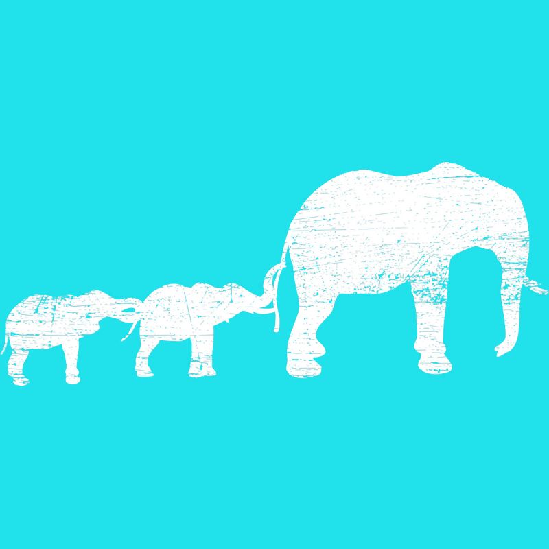 Girl's Design By Humans Animal Lover Gift Africa Safari Animals Family Elephant By lenxeemyeu T-Shirt, 2 of 4