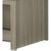 Nyla 43inW Gray Oak Coffee Table with Open Shelves Front and Back - 4 of 4