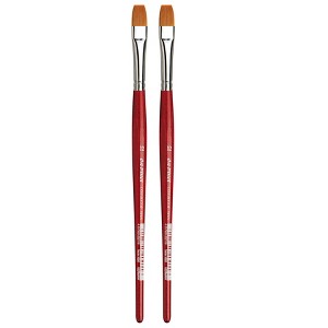da Vinci COSMOTOP-SPIN Silkpainting Brush, Synthetic, Watercolor, Flat, Size 12, Pack of 2 - 1 of 3